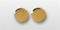 USCG Cuff Links: Round (pair) Plain - 24k