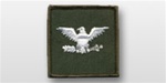US Navy Officer Flight Suit Rank:  O-6 Captain (CAPT) - Embroidered on OD Green
