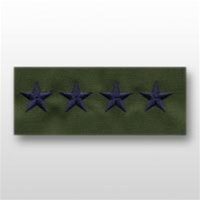 USAF Officer Collar Insignia Subdued Fatigue: O-10 General (Gen) - Embroidered