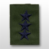 USAF Officer GoreTex Jacket Tab:  O-9 Lieutenant General (Lt Gen) - Embroidered - For BDU - 3 Star