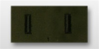 US Army Rank Subdued Fatigue Collar Insignia:  O-2 First Lieutenant (1LT) - OBSOLETE!  ONLY AVAILABLE WHILE SUPPLIES LAST!