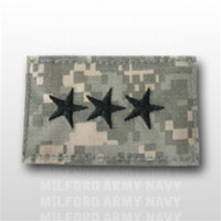 US Army ACU Rank with Hook Closure:  O-9 Lieutenant General (LTG)