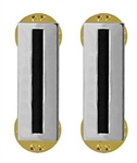 US Army Rank Specification Mirror Finish Collar Insignia: W-5 Chief Warrant Officer Five (CW5) (Enamel and Nickel Plated)