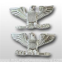 USMC Officer Coat Insignia:  O-6 Colonel (Col) - Mirror Finish