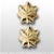 USMC Officer Coat Insignia:  O-4 Major (Maj) - Gold Mirror Finish