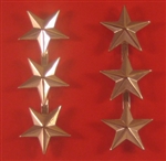 US Army Stars Mini Type C:  O-9 Lieutenant General (LTG) - Nickel Plated - 5/8" Point To Center