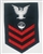 USCG Petty Officer First Class Rating Badge with Specialty:  MARINE SCIENCE TECHNICIAN (MST) - E6 - Red on Blue Serge