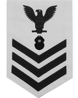 Navy E6 Rating Badge: Navy Diver - white