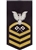 US Navy Chief Petty Officer Rating Badge with Specialty - E7: SM - Signalman - Male - Vanchief - Gold on Blue