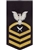 US Navy Chief Petty Officer Rating Badge with Specialty - E7: YN - Yeoman - Male - Vanchief - Gold on Blue