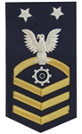 USCG Master Chief Petty Officer Rating Badge with Specialty:  E-9  Machinery Technician (MK)