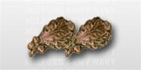Attachment:   Bronze Oak Leaf Cluster - 5/16" - 2 On Bar - For Ribbon or Full Size Medal