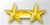 Attachment:   Gold Star 5/16" - 2 On A Bar - For Ribbon or Full Size Medal