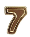 Attachment: Flight Numeral - Gold Finish #7 - For Ribbon, Full Size Medal or Mini Medal