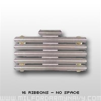 US Military Ribbon Mount: 16 Ribbons - Metal - No Space - for Air Force, Navy, Marines, Coast Guard