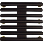 Ribbon Mount: 21 Ribbons - Metal - 1/8" Space - Black Finish - Rows of 3 - for Army