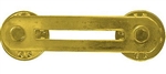 (1) Single Base Bar - For use with 1 Ribbon (or 2 Mini Medals) - Brass with Clutchback