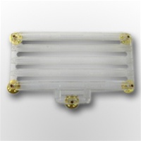 Ribbon Mount: 16 Ribbons - Clear Plastic - No Space - for Air Force, Navy, Marines, Coast Guard