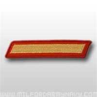 USMC Male Service Stripes - Gold Embroidered on Red: Set Of 1