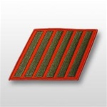 USMC Male Service Stripes - Green Embroidered on Red: Set Of 6