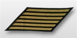 US Navy Enlisted Hashmarks Gold Embroidered: Set of 6