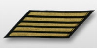 US Navy CPO Hashmarks Gold Embroidered: Set of  5 - Male - 7"