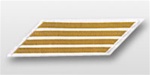 US Navy Female Hashmarks Gold Lace on White Background: Set of 4
