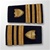 USCG Female Enhanced Shoulder Marks:  O-4 Lieutenant Commander (LCDR)
