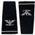 USAF Male Officer Epaulets - Bullion Embroidered:  O-6 Colonel (Col)