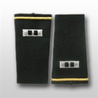 US Army Large Epaulets:   W-2 Chief Warrant Officer Two (CW2) - Male - For Commando Sweater Or Shirt - Rayon Embroidered