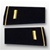 US Army Large Epaulets:  O-1 Second Lieutenant (2LT) - Male - For Commando Sweater Or Shirt - Rayon Embroidered