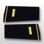 US Army Large Epaulets:  O-1 Second Lieutenant (2LT) - Male - For Commando Sweater Or Shirt - Rayon Embroidered