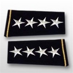 US Army Large Epaulets: O-10 General (GEN) - Male - For Commando Sweater Or Shirt - Rayon Embroidered