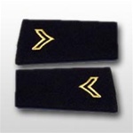 US Army Large Epaulets: E-4 Corporal (CPL) - Male - For Commando Sweater Or Shirt - Rayon Embroidered