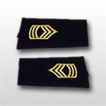 US Army Large Epaulets: E-8 Master Sergeant (MSG) - Male - For Commando Sweater Or Shirt - Rayon Embroidered