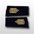 US Army Large Epaulets: E-9 Command Sergeant Major (CSM) - Male - For Commando Sweater Or Shirt - Rayon Embroidered