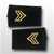 US Army Small Epaulets: E-5 Sergeant (SGT) - Female - For Commando Sweater Or Shirt - Rayon Embroidered