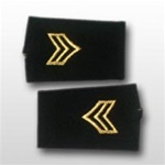 US Army Small Epaulets: E-5 Sergeant (SGT) - Female - For Commando Sweater Or Shirt - Rayon Embroidered
