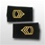 US Army Small Epaulets: E-7 Sergeant First Class (SFC) - Female - For Commando Sweater Or Shirt - Rayon Embroidered