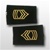 US Army Small Epaulets: E-8 Master Sergeant (MSG) - Female - For Commando Sweater Or Shirt - Rayon Embroidered