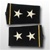 US Army Small Epaulets:  O-8 Major General (MG) - Female - For Commando Sweater Or Shirt - Rayon Embroidered
