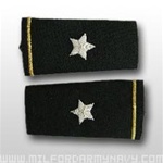 US Army Male Epaulets With Bullion Rank:  O-7 Brigadier General (BG) - Large - For Commando Sweater Or Shirt