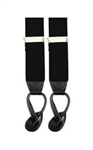 Black Suspenders with Leather Ends and Button Holes