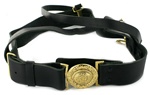 USCG Leather Sword Belt with Gold Buckle