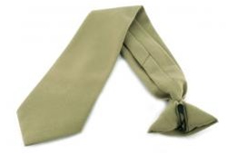 US Navy Neckwear: Pretied Tie - Khaki - Dacron/Wool - USMC
