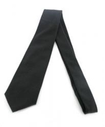 US Navy Neckwear: Four-in-Hand Tie - Black Dacron/Wool
