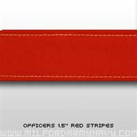 USMC Trouser Stripes: 1 1/2" Red Officer Trouser Stripes