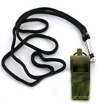 US Army Whistle: OD Plastic with Cord