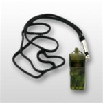 US Navy Whistle: O/D Camo Plastic with Lanyard - Small