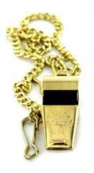 Brass Whistle with Chain